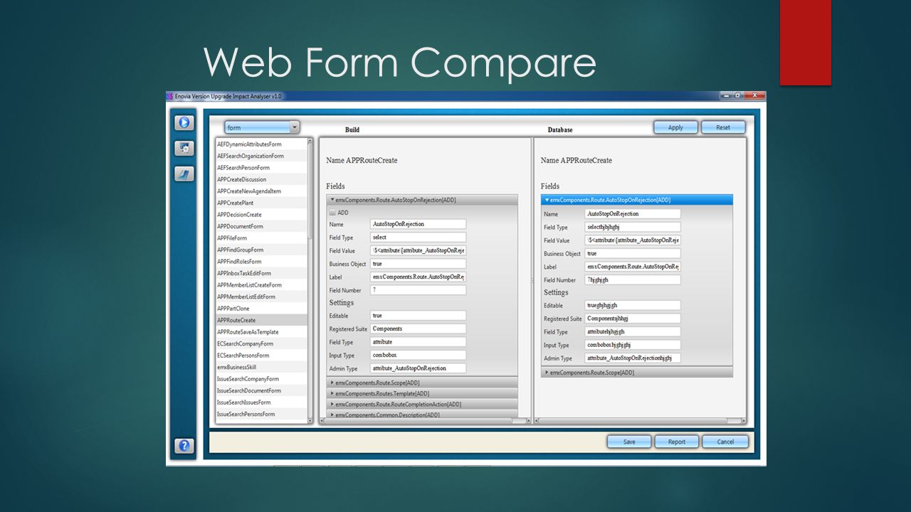 Web Form Compare