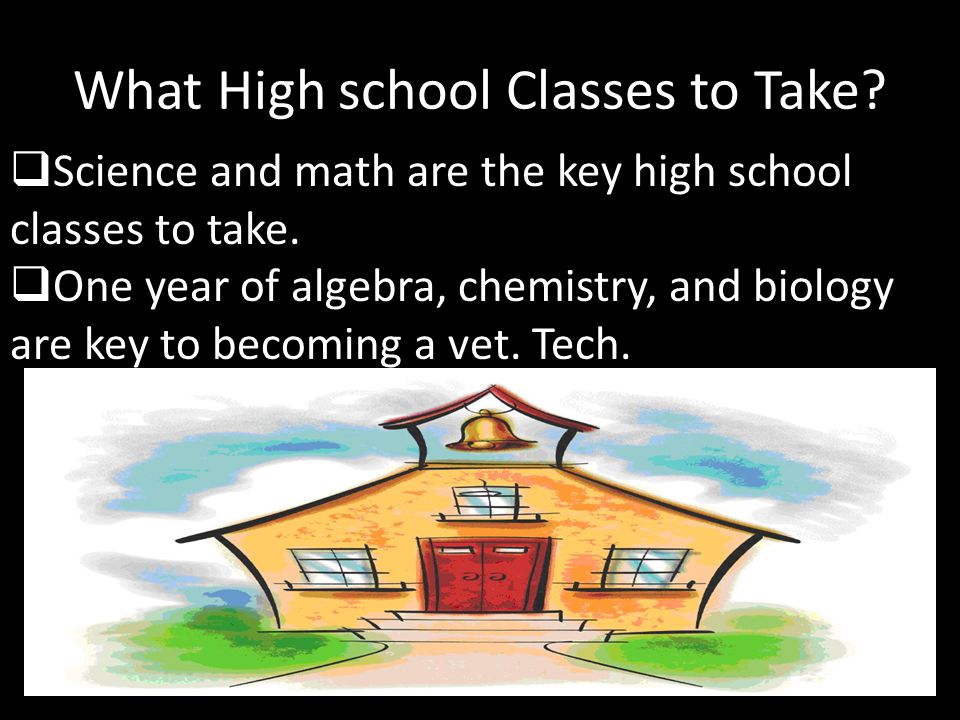 What High school Classes to Take.  Science and math are the key high school classes to take.