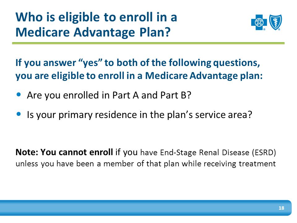 Who is eligible to enroll in a Medicare Advantage Plan.