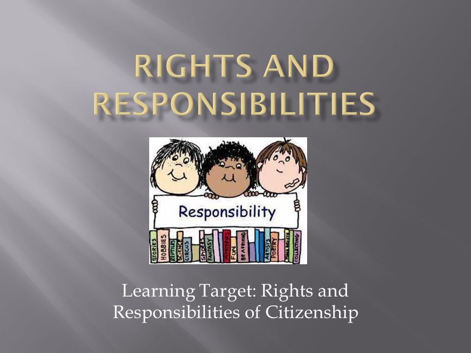 Learning Target: Rights and Responsibilities of Citizenship