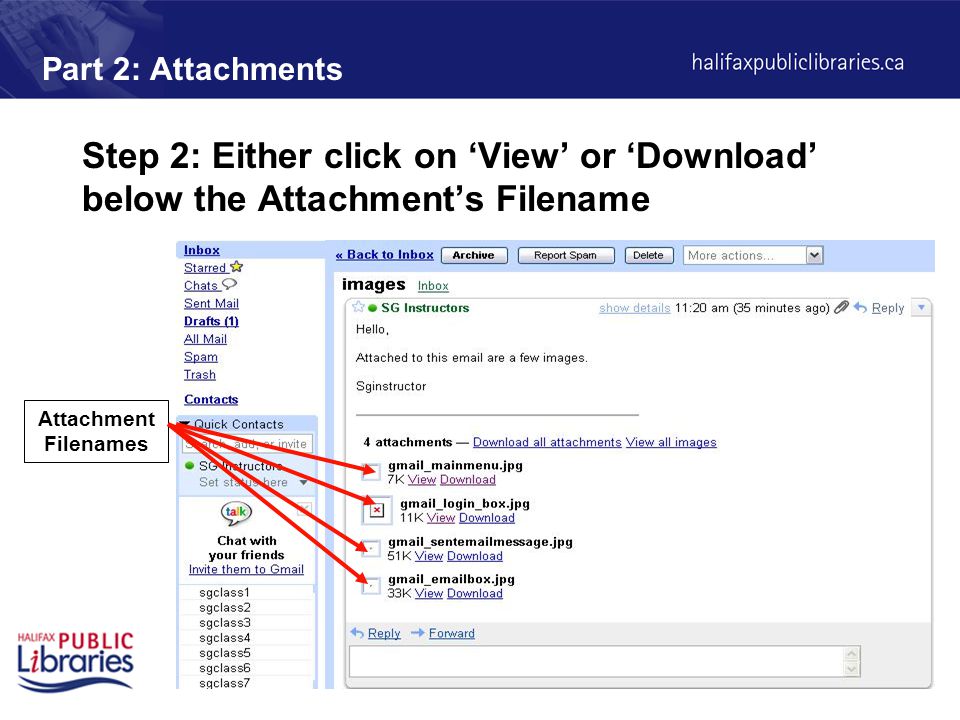 16 Part 2: Attachments Step 2: Either click on ‘View’ or ‘Download’ below the Attachment’s Filename Attachment Filenames