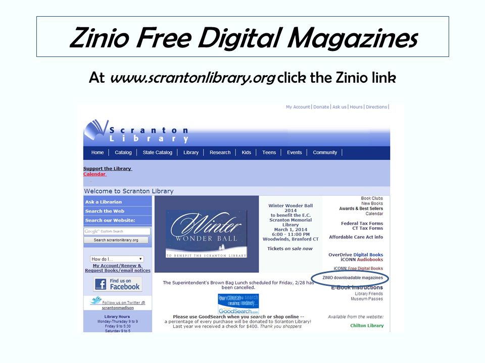 Zinio Free Digital Magazines At   click the Zinio link