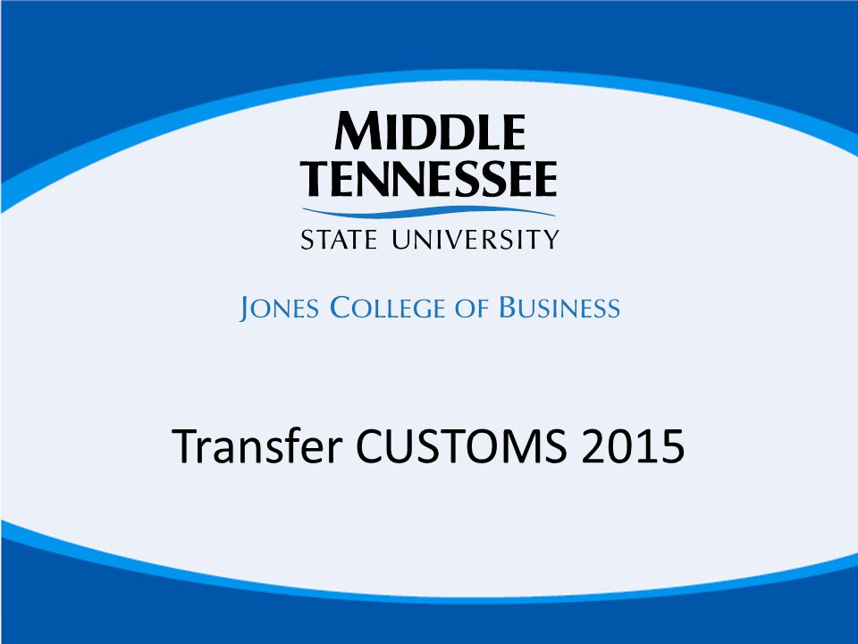 Transfer CUSTOMS 2015