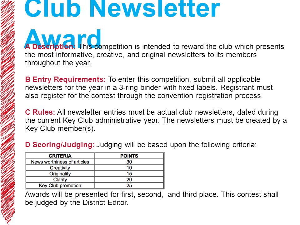 Key Club Newsletter Templates