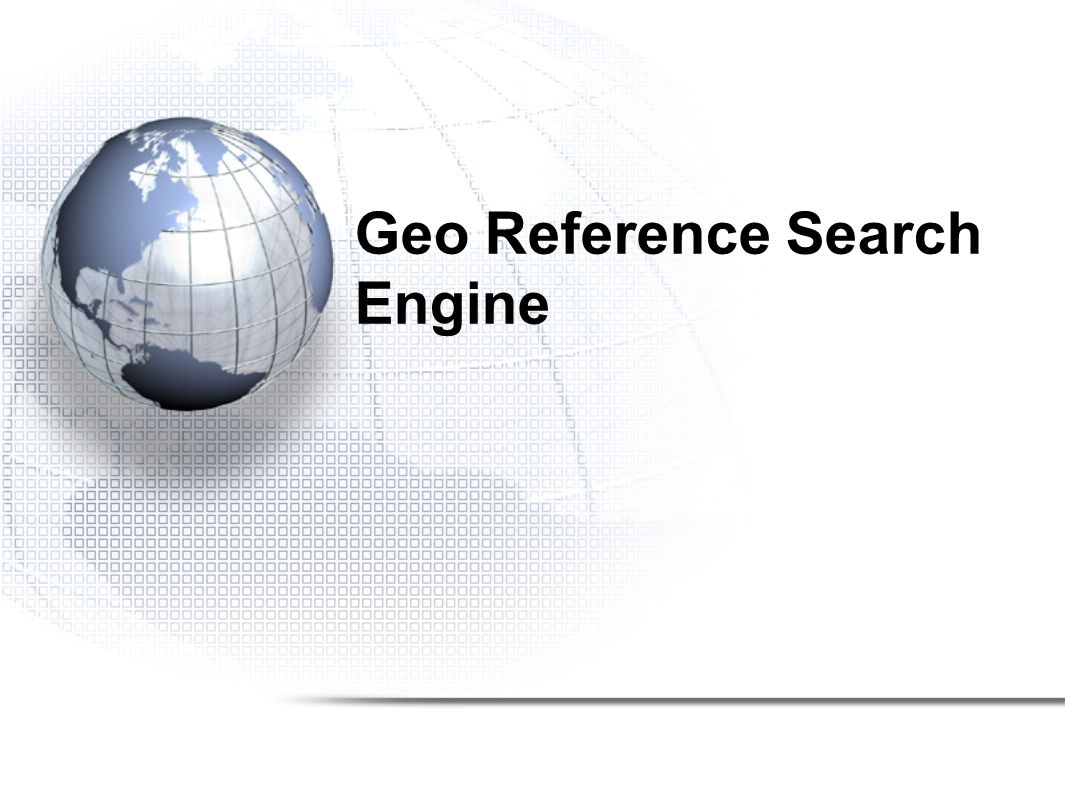 Geo Reference Search Engine