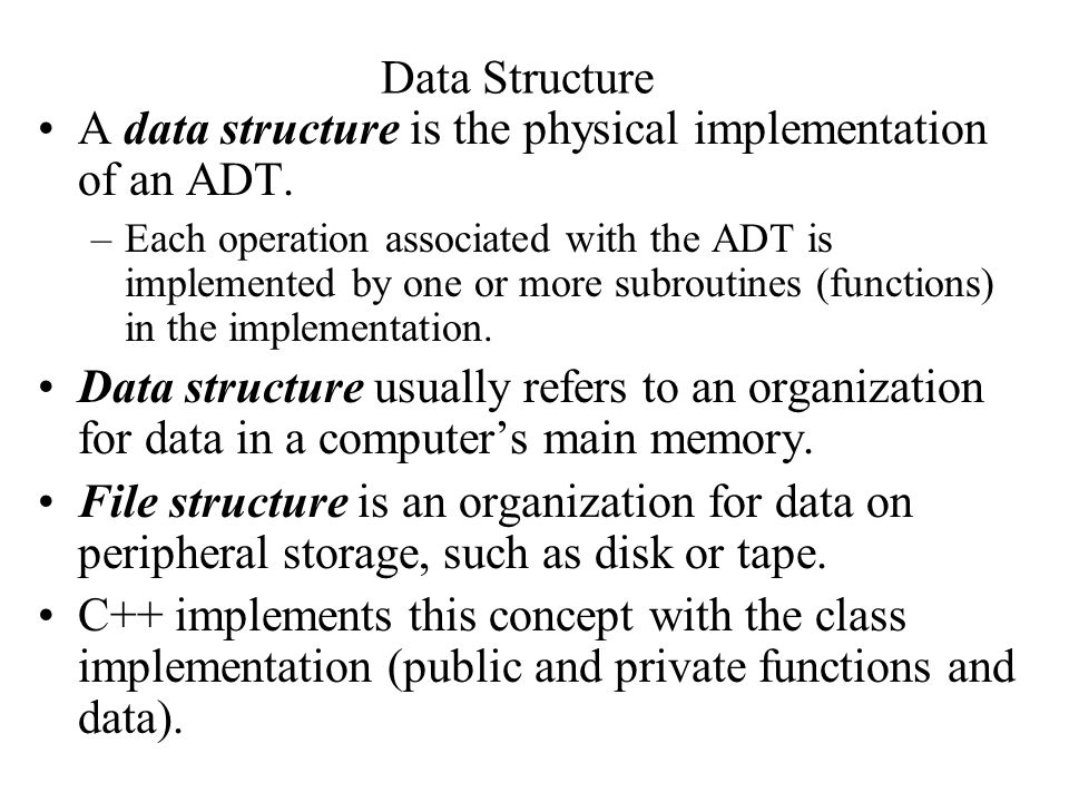 Introduction - The Need for Data Structures Data structures organize ...
