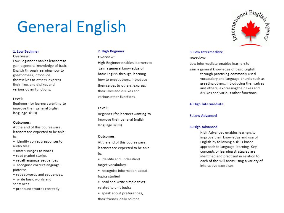 General English 1.