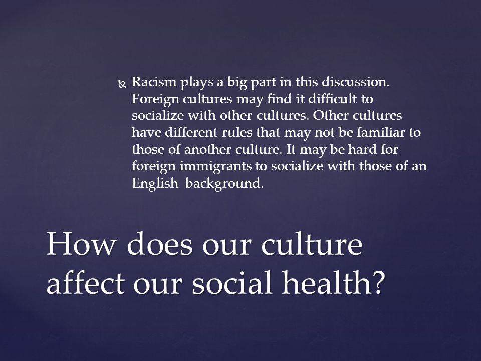   Racism plays a big part in this discussion.