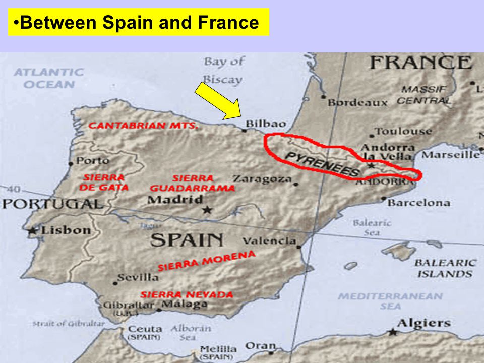 Between Spain and France