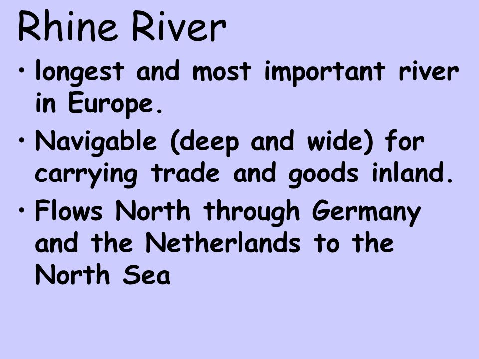 longest and most important river in Europe.