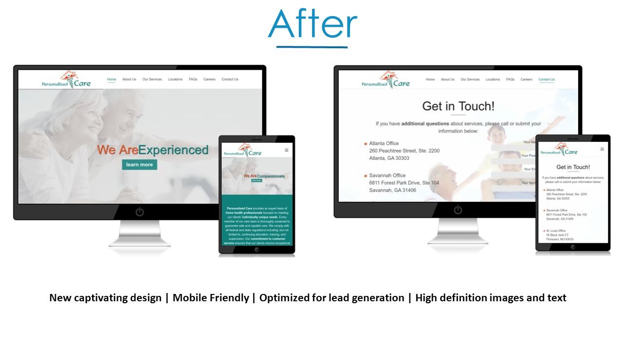 After New captivating design | Mobile Friendly | Optimized for lead generation | High definition images and text