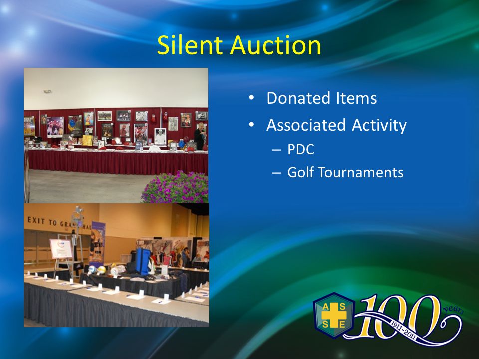 Silent Auction Donated Items Associated Activity – PDC – Golf Tournaments