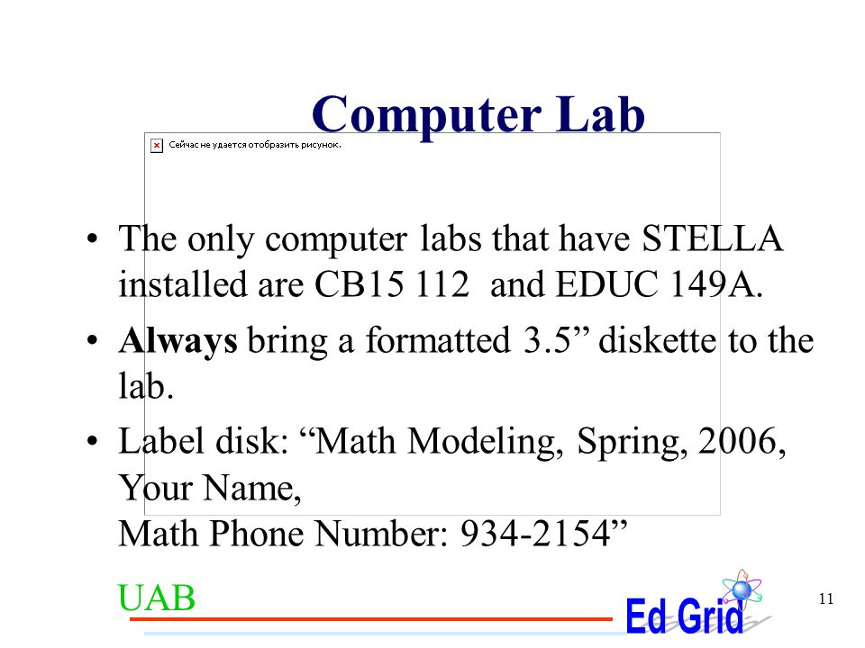 UAB 10 Software Tools Spreadsheet: Microsoft EXCEL Compartmental Analysis and System Dynamics programming: Isee Systems STELLA