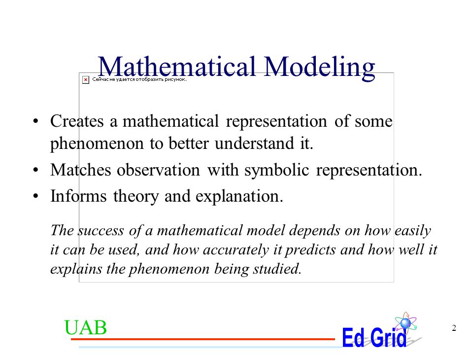 Mathematical Modeling UAB/EdGrid John C.
