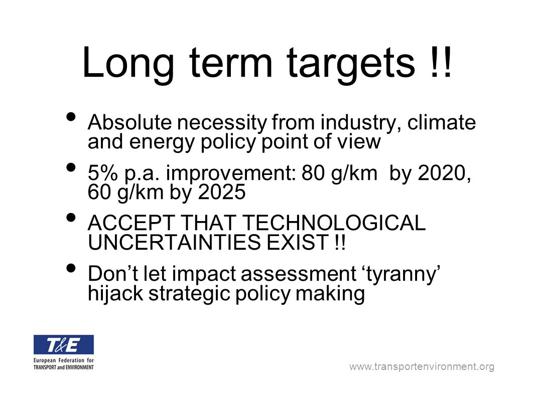 Long term targets !.