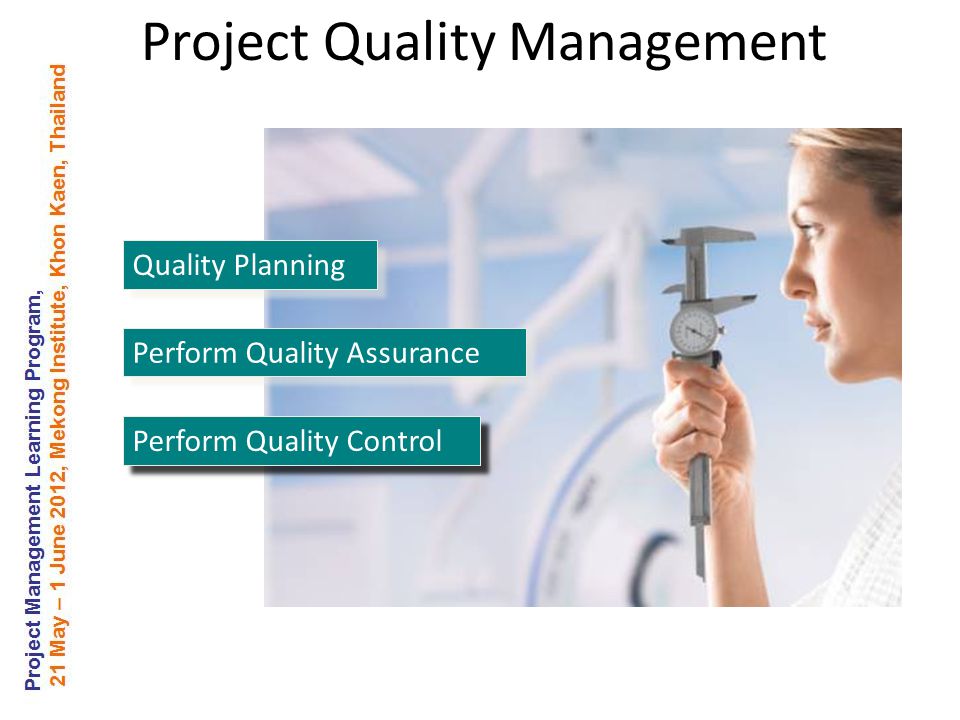 Quality Planning Perform Quality Assurance Perform Quality Control