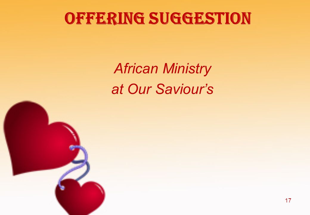 Offering Suggestion African Ministry at Our Saviour’s 17