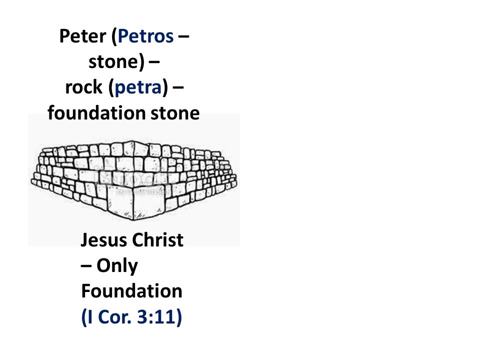 Jesus Christ – Only Foundation (I Cor. 3:11)