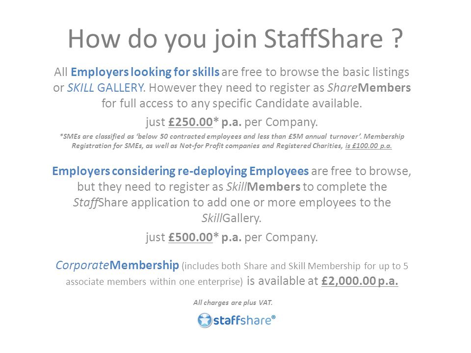 How do you join StaffShare .