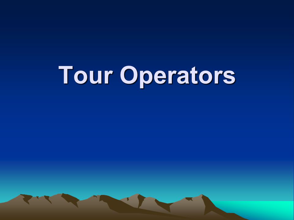 functions of tour operators in tourism industry