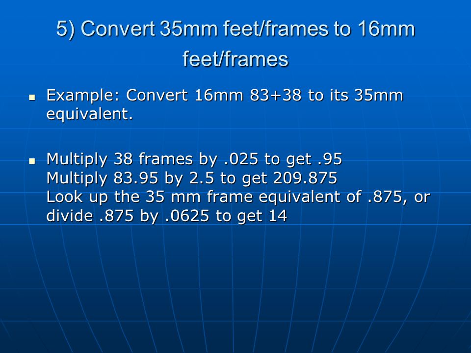 Mm Feet Frames To 16mm Feet Frames Example Convert 16mm Mm Feet Frames To 16mm Feet Frames Example Convert 16mm