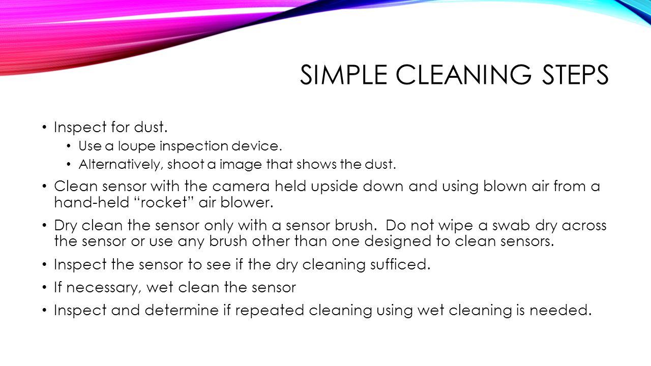 DSLR SENSOR CLEANING Basic Information for Photographers. - ppt download