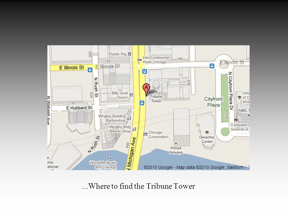 ...Where to find the Tribune Tower