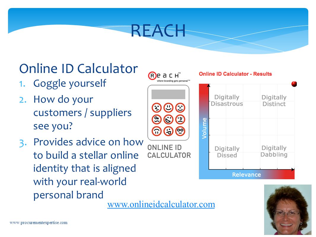 1.Goggle yourself 2.How do your customers / suppliers see you.