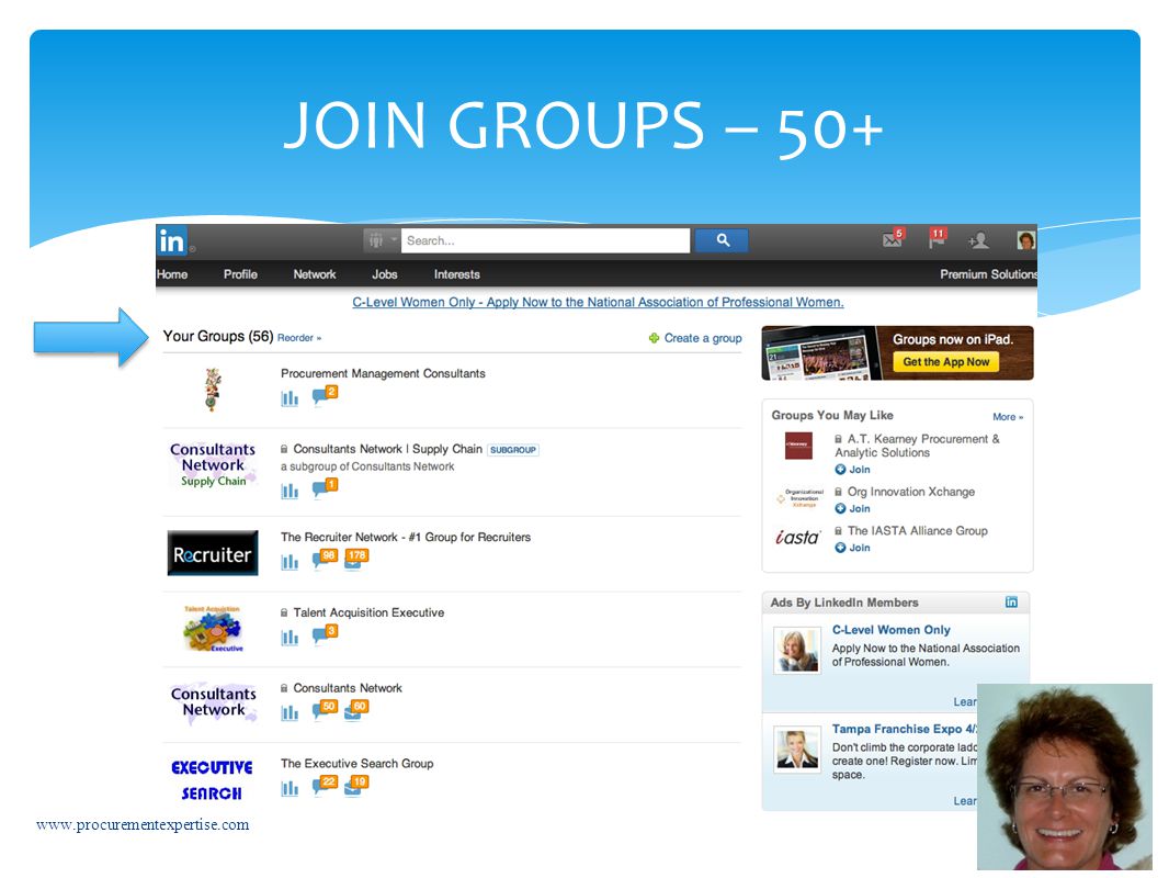 JOIN GROUPS – 50+