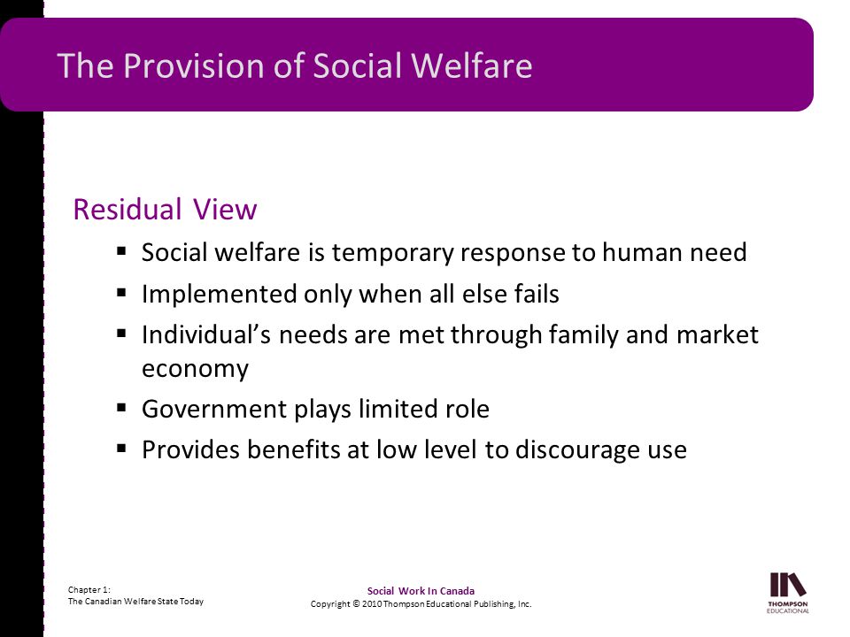 residual view of social welfare