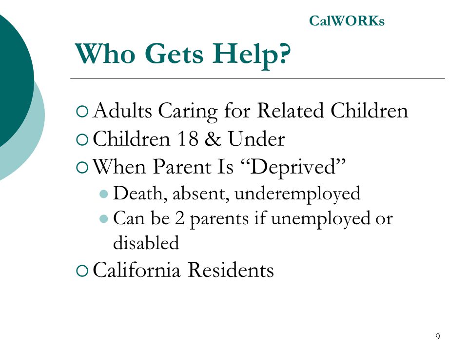 Calworks Cash Aid Chart