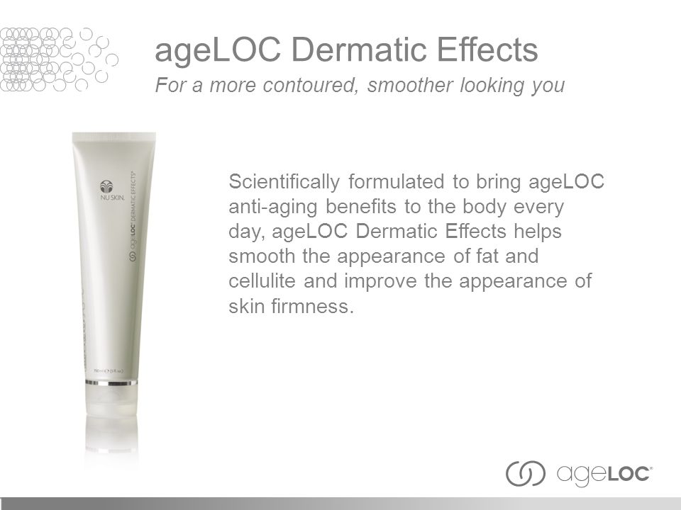 AgeLOC ® Dermatic Effects Body Countouring Lotion. - ppt download