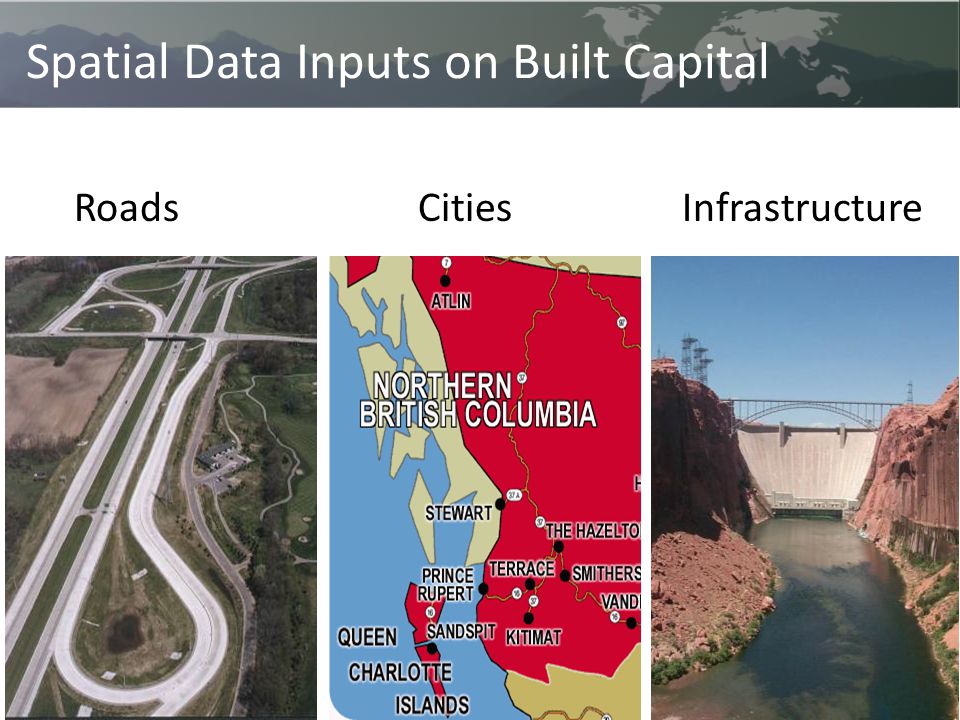 RoadsCitiesInfrastructure Spatial Data Inputs on Built Capital