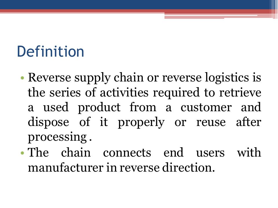 Reverse Supply Chain Management Dr. P.Chandiran LIBA. - ppt download