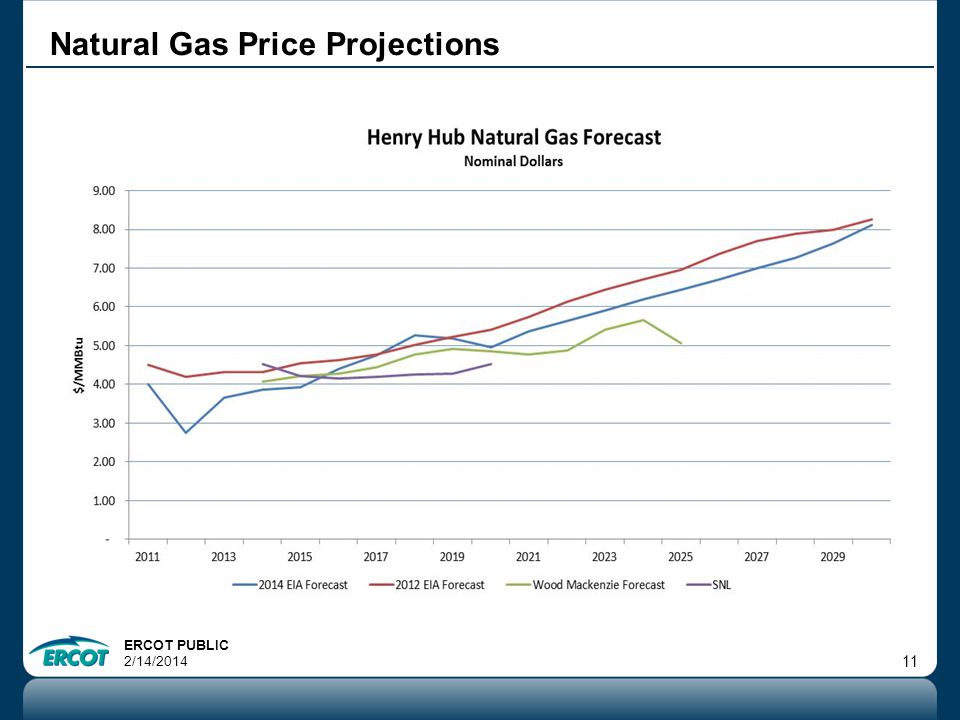 ERCOT PUBLIC 2/14/ Natural Gas Price Projections