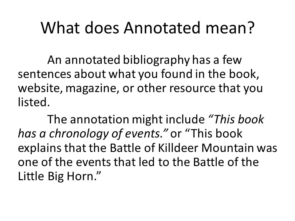 what does it mean when a book is annotated