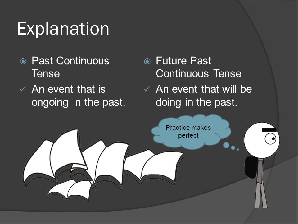Explanation  Simple Past Tense the event that happened in the past.