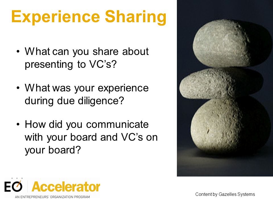 What can you share about presenting to VC’s. What was your experience during due diligence.