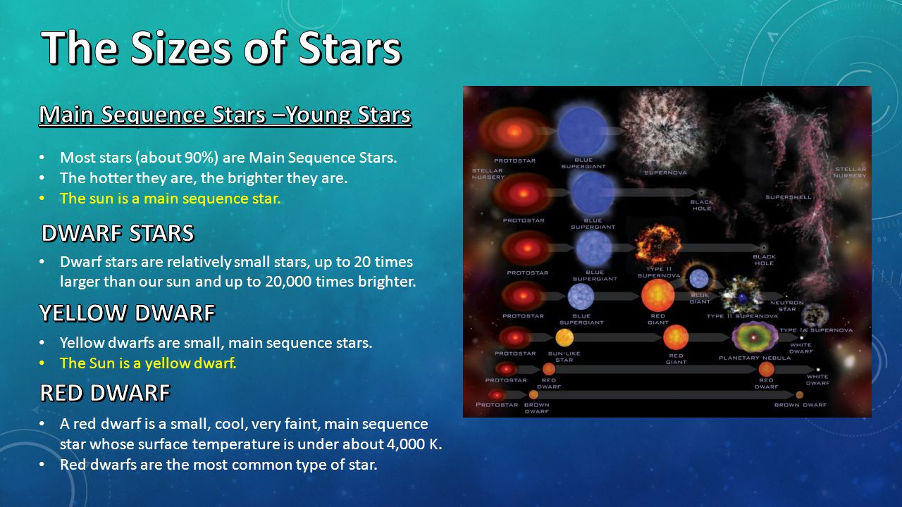 Most stars (about 90%) are Main Sequence Stars. The hotter they are, the brighter they are.