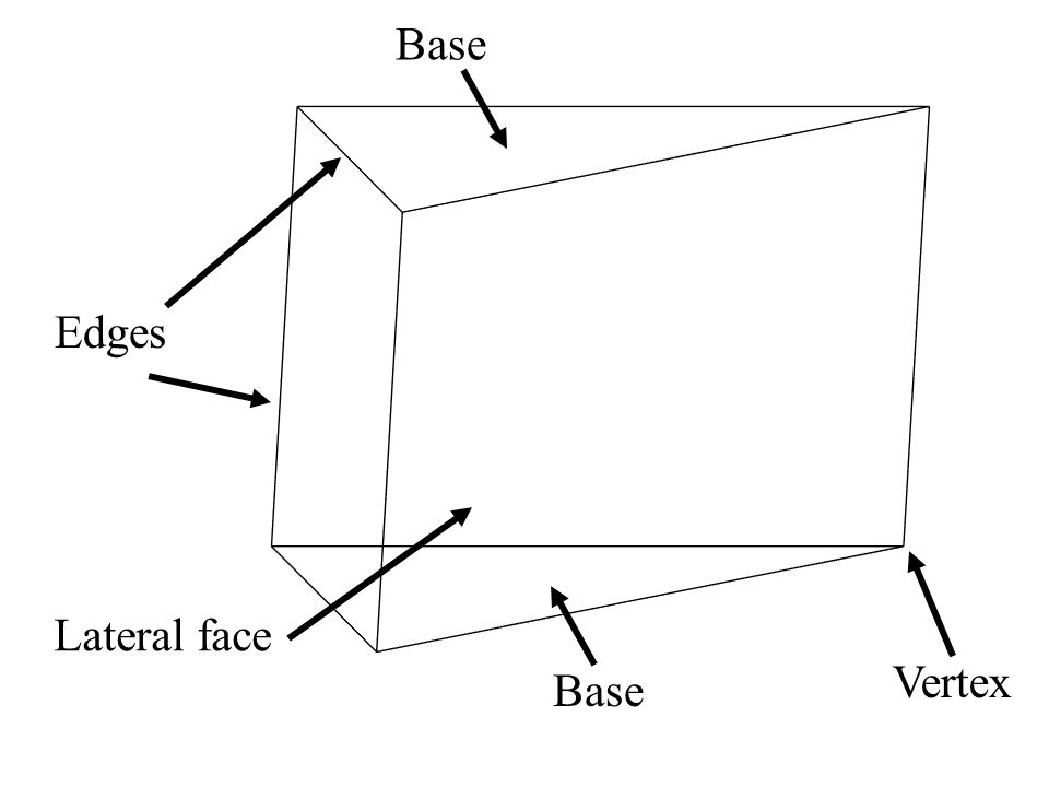 Base Edges Lateral face Vertex