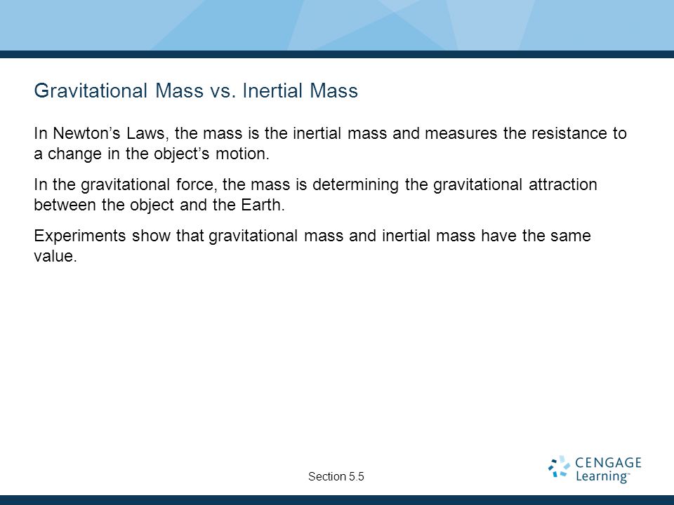 Gravitational Mass vs.