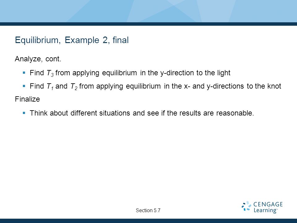 Equilibrium, Example 2, final Analyze, cont.