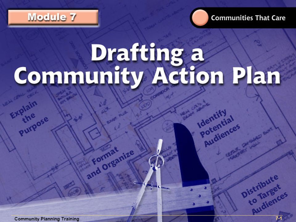 Community Plan Implementation Training 1- Community Planning Training 7-1 Community Planning Training 7-1
