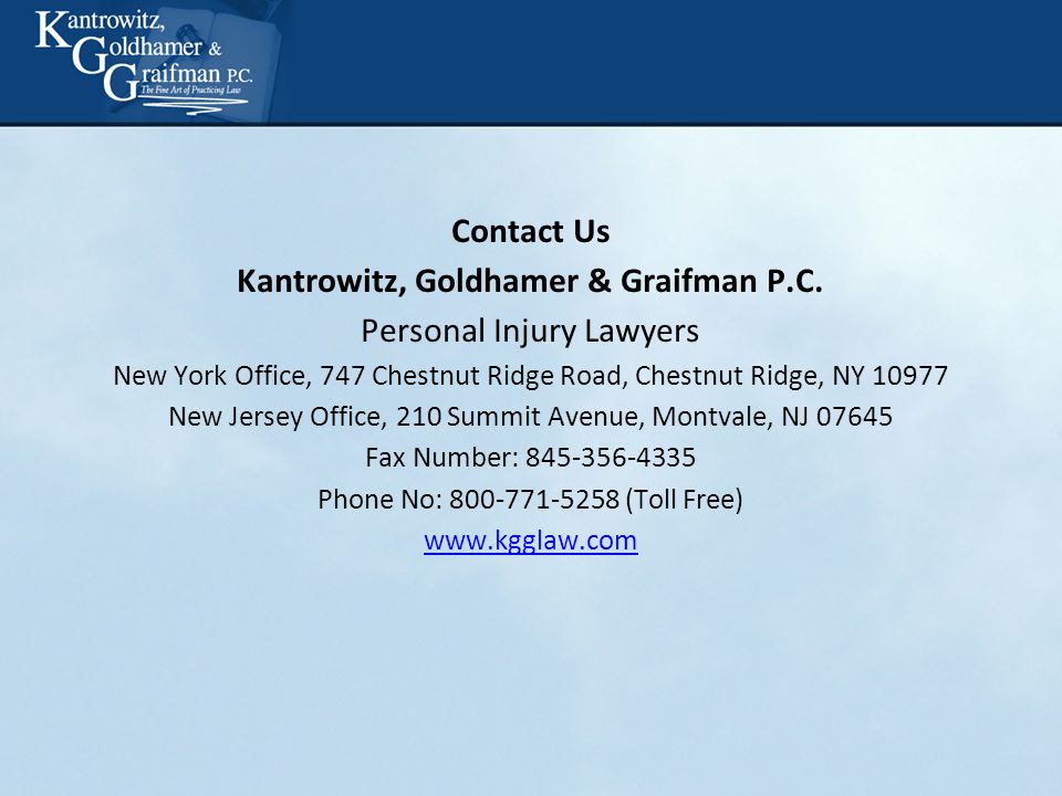 Contact Us Kantrowitz, Goldhamer & Graifman P.C.