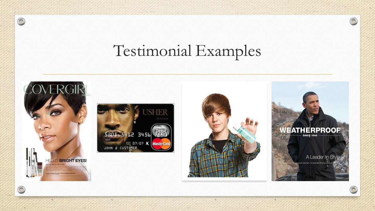 Testimonial Examples