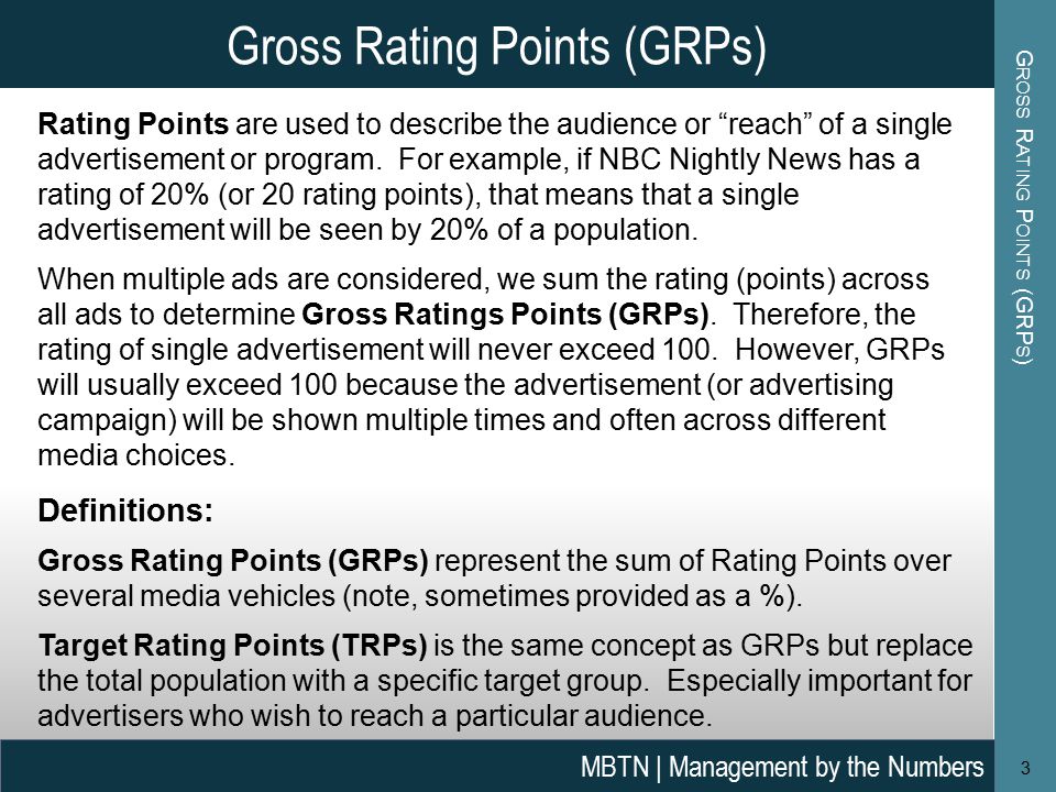 Advertising Metrics This module covers the concepts of impressions, gross  rating points, CPM, reach, frequency, and share of voice. Author: Paul  Farris. - ppt download
