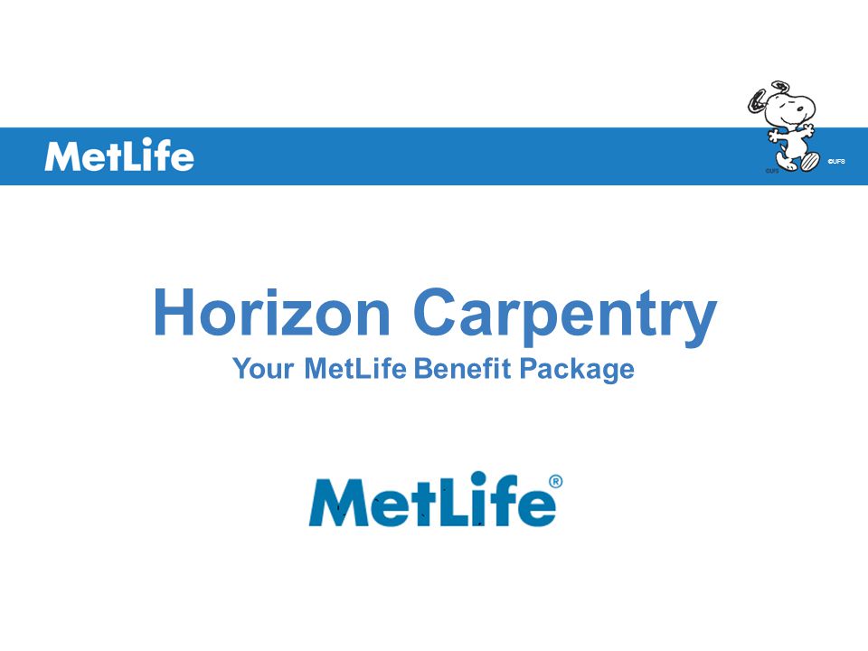 ©UFS Horizon Carpentry Your MetLife Benefit Package