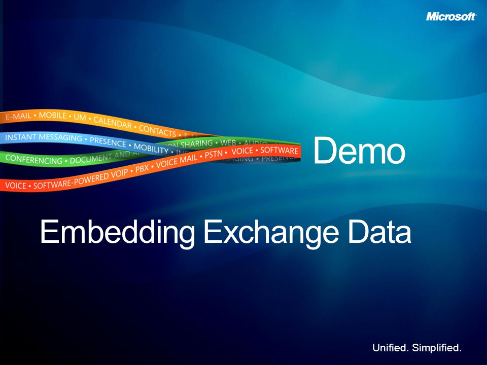 Unified. Simplified. Embedding Exchange Data