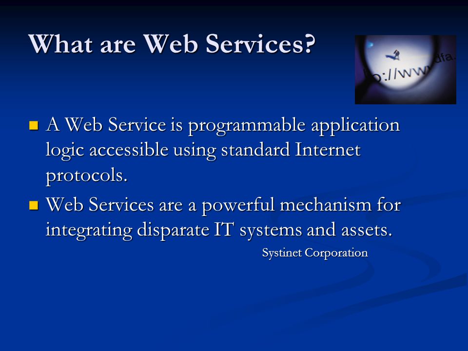 What are Web Services.