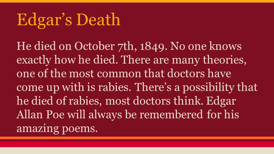 About poe death poems Edgar Allan